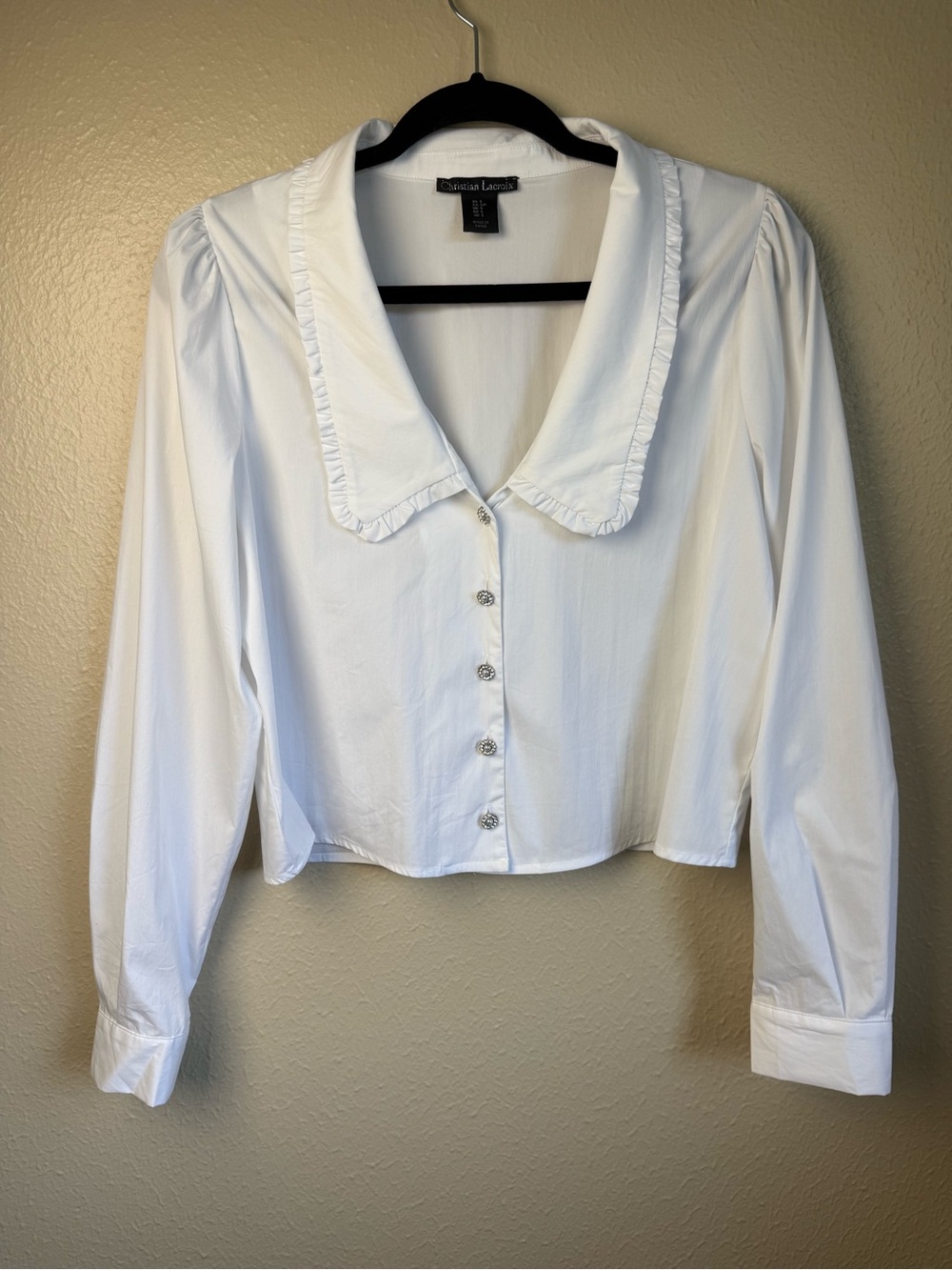Christian Lacroix collared white button down shirt